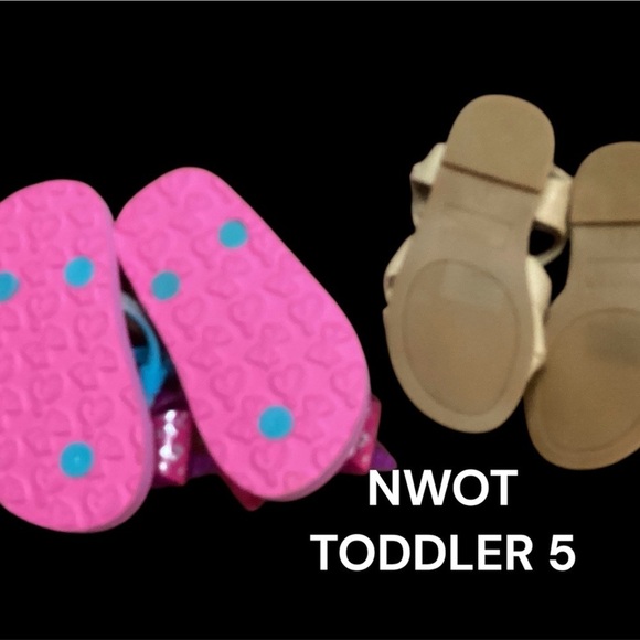 2 PAIR TODDLER GIRLS SIZE 5 SANDALS. VINCE CAMUTO & JOJOS - Picture 2 of 2